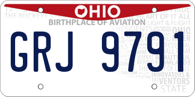 OH license plate GRJ9791