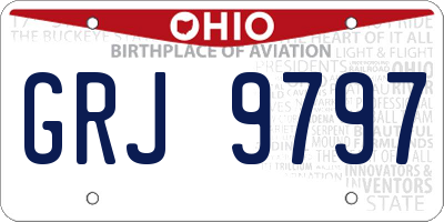OH license plate GRJ9797