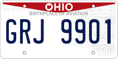 OH license plate GRJ9901