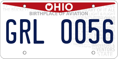 OH license plate GRL0056