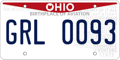 OH license plate GRL0093