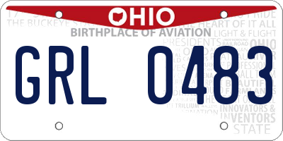 OH license plate GRL0483