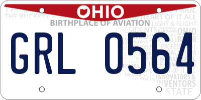 OH license plate GRL0564