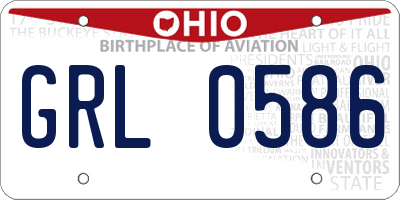 OH license plate GRL0586