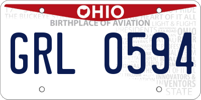 OH license plate GRL0594