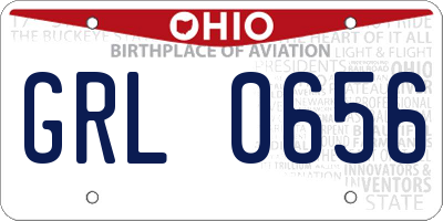 OH license plate GRL0656