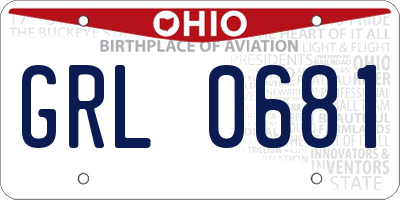 OH license plate GRL0681