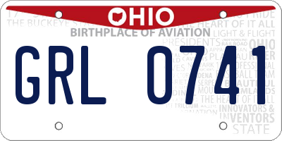 OH license plate GRL0741