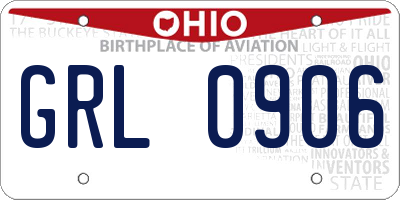 OH license plate GRL0906