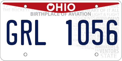 OH license plate GRL1056