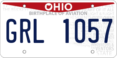 OH license plate GRL1057