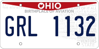 OH license plate GRL1132