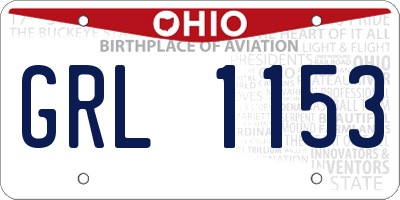 OH license plate GRL1153