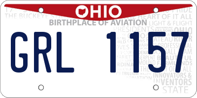 OH license plate GRL1157