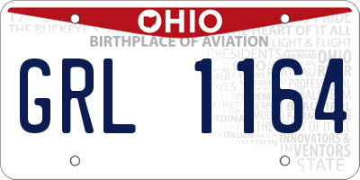OH license plate GRL1164