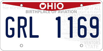 OH license plate GRL1169