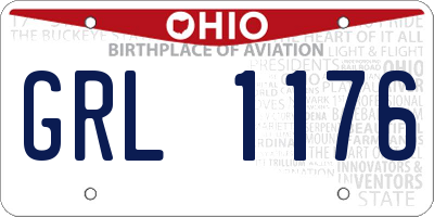 OH license plate GRL1176