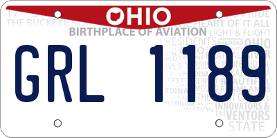 OH license plate GRL1189