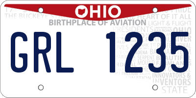 OH license plate GRL1235