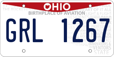 OH license plate GRL1267