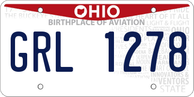 OH license plate GRL1278