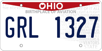 OH license plate GRL1327