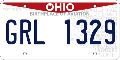 OH license plate GRL1329
