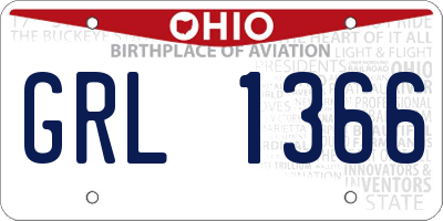 OH license plate GRL1366