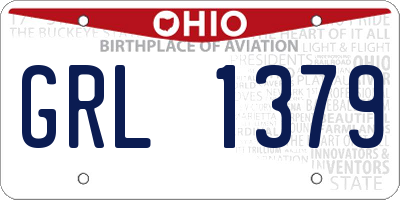OH license plate GRL1379