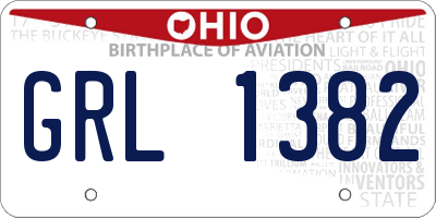 OH license plate GRL1382