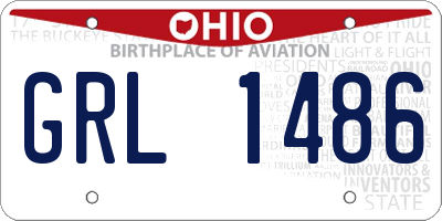 OH license plate GRL1486