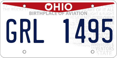 OH license plate GRL1495