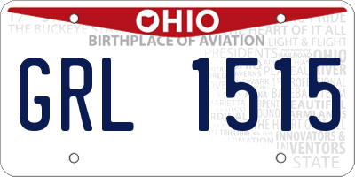 OH license plate GRL1515