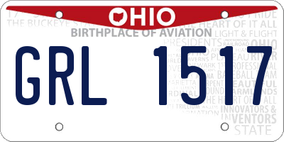 OH license plate GRL1517