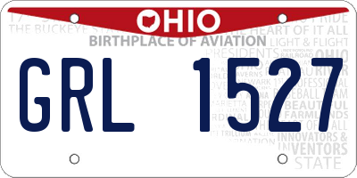 OH license plate GRL1527