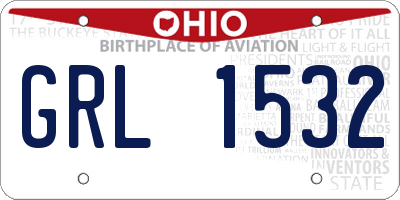 OH license plate GRL1532