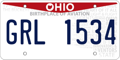 OH license plate GRL1534