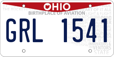 OH license plate GRL1541