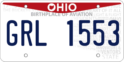 OH license plate GRL1553