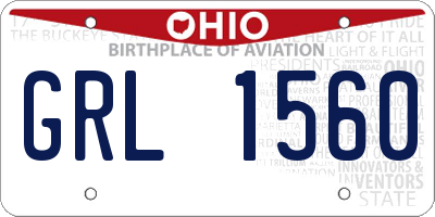 OH license plate GRL1560