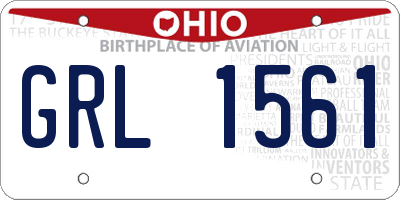 OH license plate GRL1561