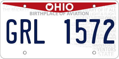 OH license plate GRL1572