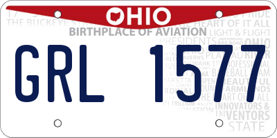 OH license plate GRL1577