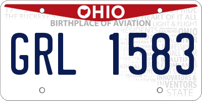 OH license plate GRL1583