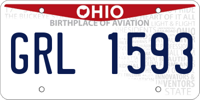 OH license plate GRL1593