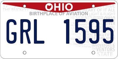 OH license plate GRL1595