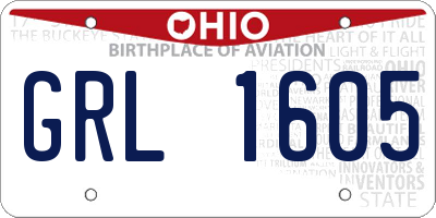 OH license plate GRL1605