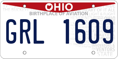 OH license plate GRL1609