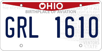 OH license plate GRL1610