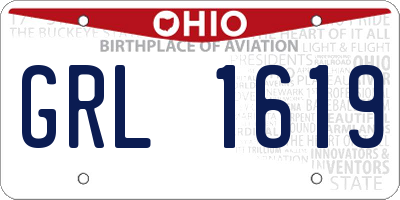 OH license plate GRL1619